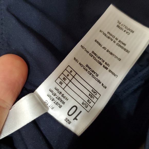 NWOT Seafolly Australia V Neck Crop Bikini Top. Eco Collective True Navy. 6 US. - Picture 5 of 9